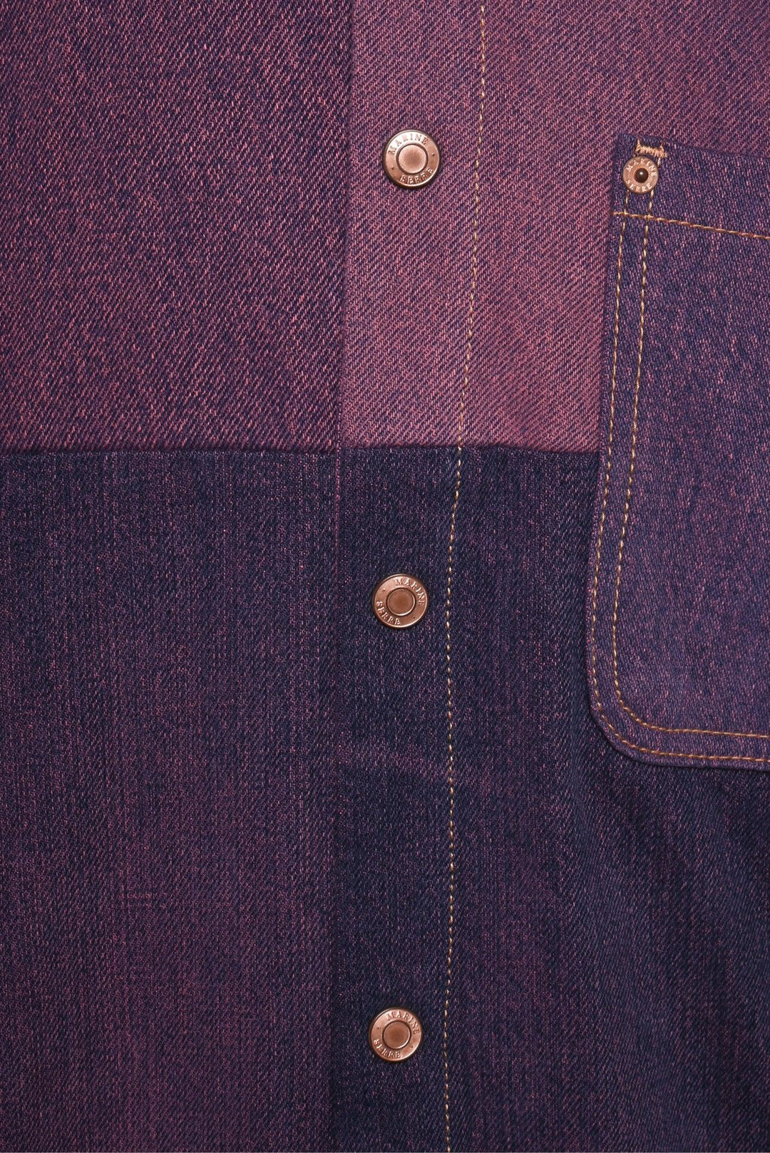 Marine Serre Size S Unisex Pink-Tones Denim Overshirt