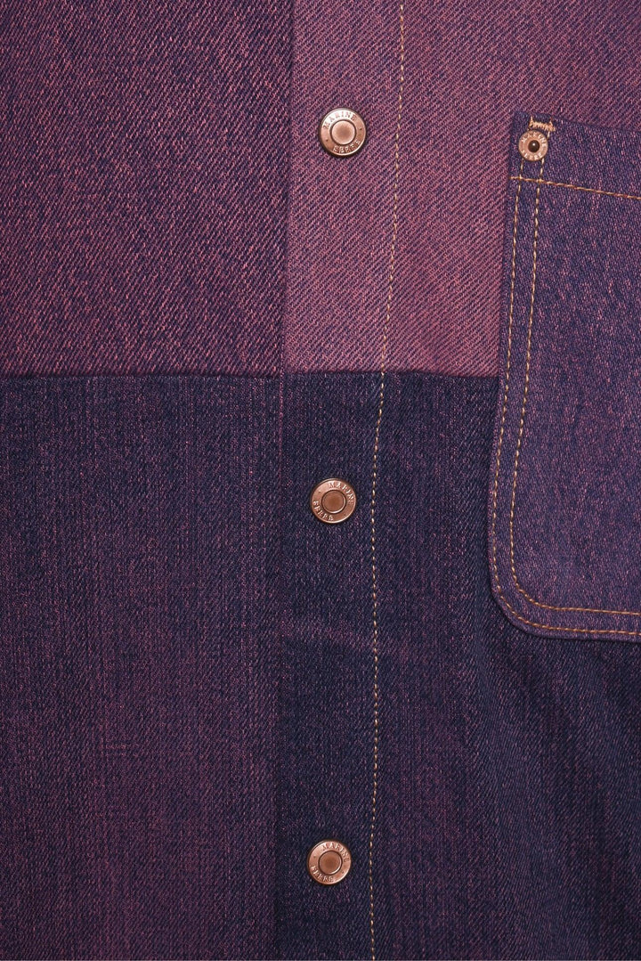Marine Serre Size S Unisex Pink-Tones Denim Overshirt