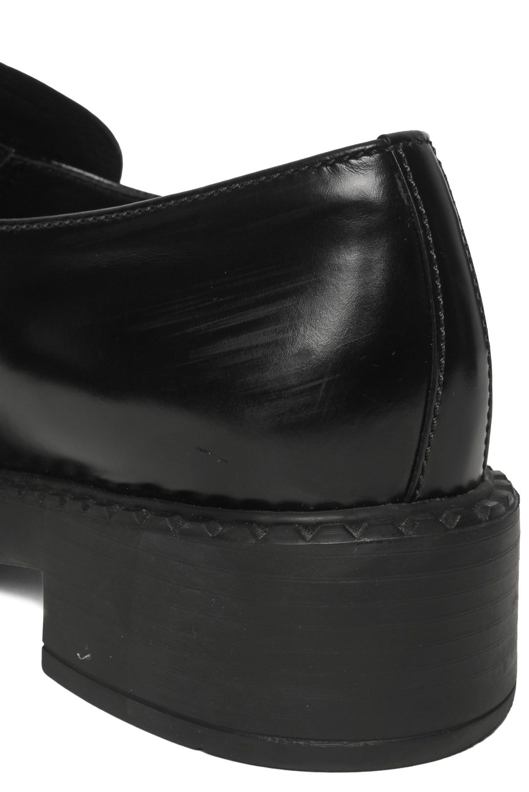 Prada Size 38 Chocolate Brushed Leather Loafers