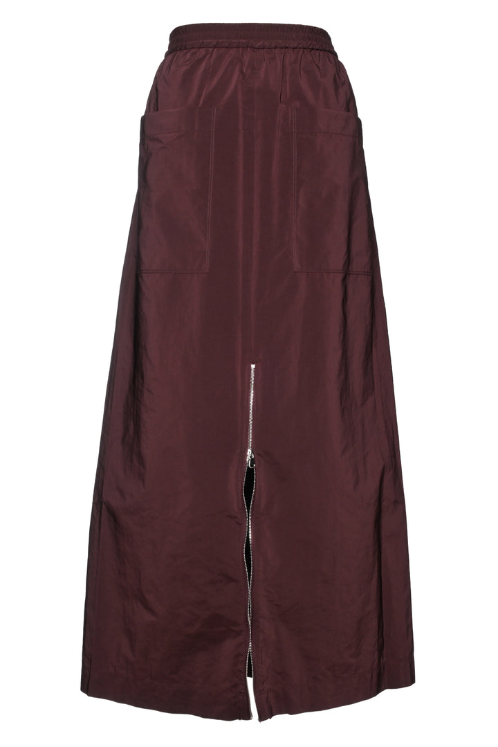 Tibi Size M Nylon Zipper Maxi Skirt
