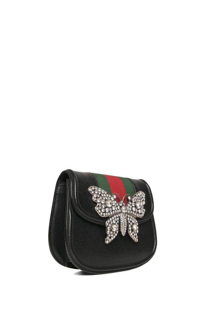 Gucci Crystal Butterfly Linea Totem Shoulder Bag