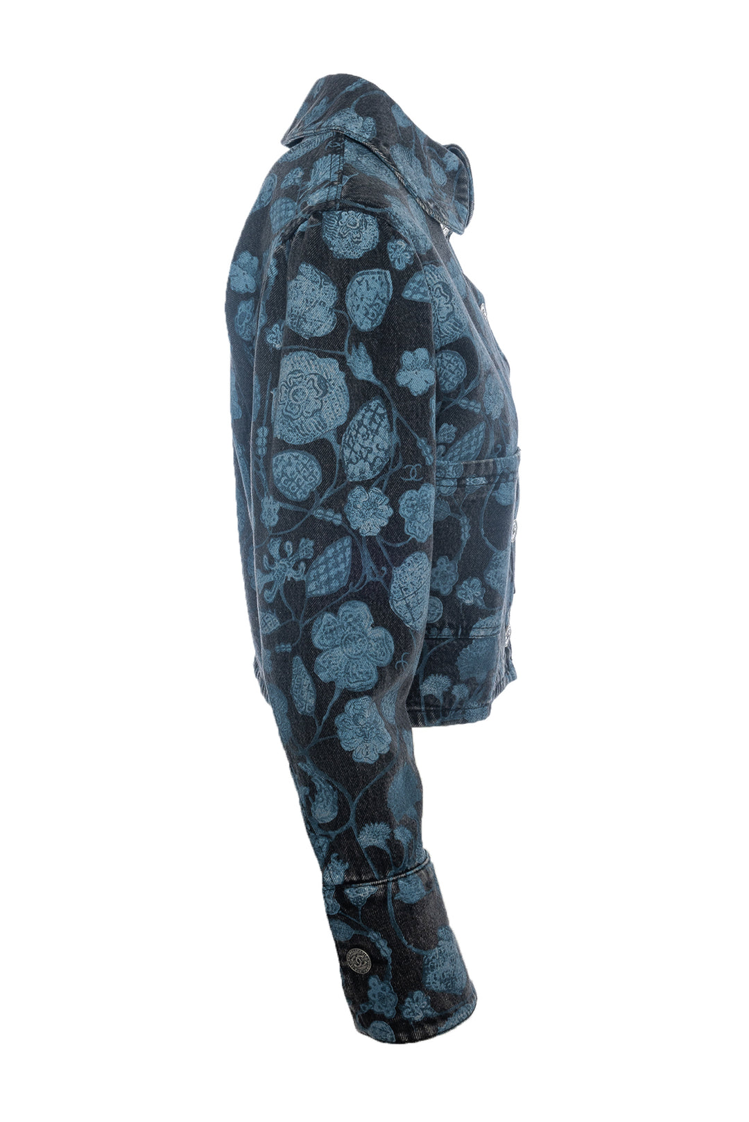 Chanel Size 34 2021 Le Chateau Des Dames Floral Print Denim Jacket