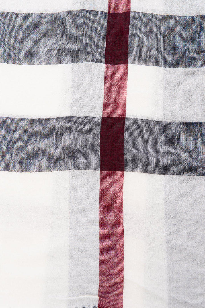 Burberry Check Print Wool Scarf