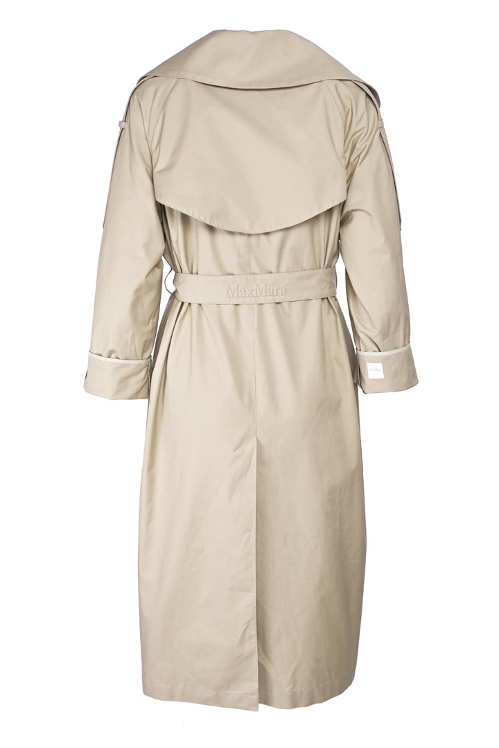 Max Mara Size 0 Oversized Water-Repellent Twill Trench Coat