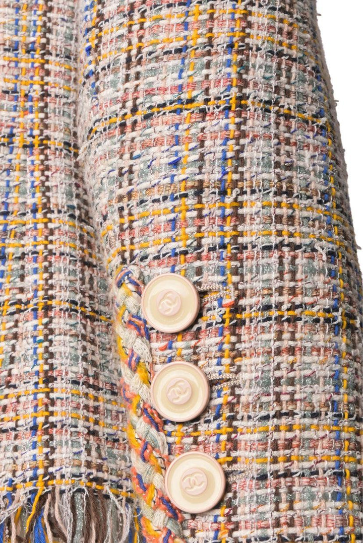 Chanel Size 36 2018 Multi-colour Tweed & Fringe Jacket