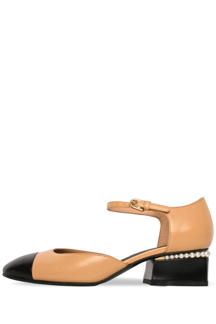 Chanel Size 36 Embellished Heel Cap Toe Mary Jane Pumps