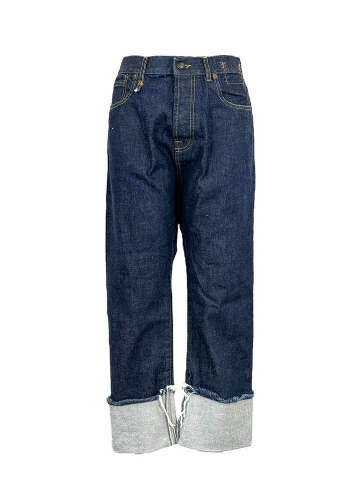R13 Size 26 Tailored Drop Crotch Cuffed Jeans
