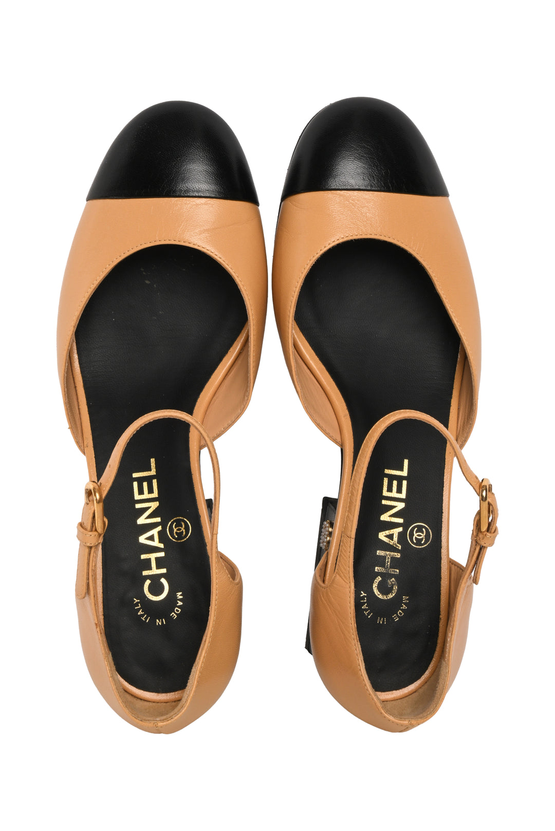 Chanel Size 36 Embellished Heel Cap Toe Mary Jane Pumps
