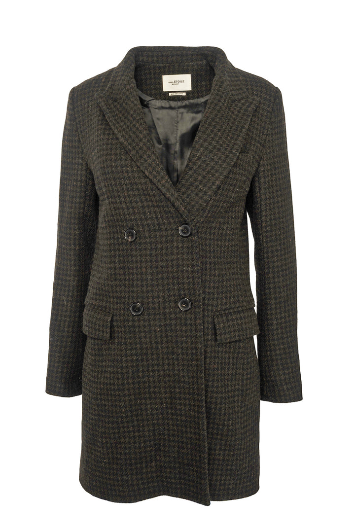Isabel Marant Etoile Size 36 Double Breasted Houndstooth Coat