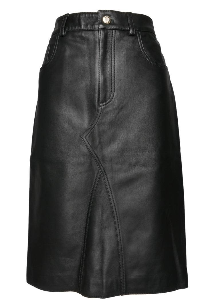 St John Collection Size M/L Leather Skirt