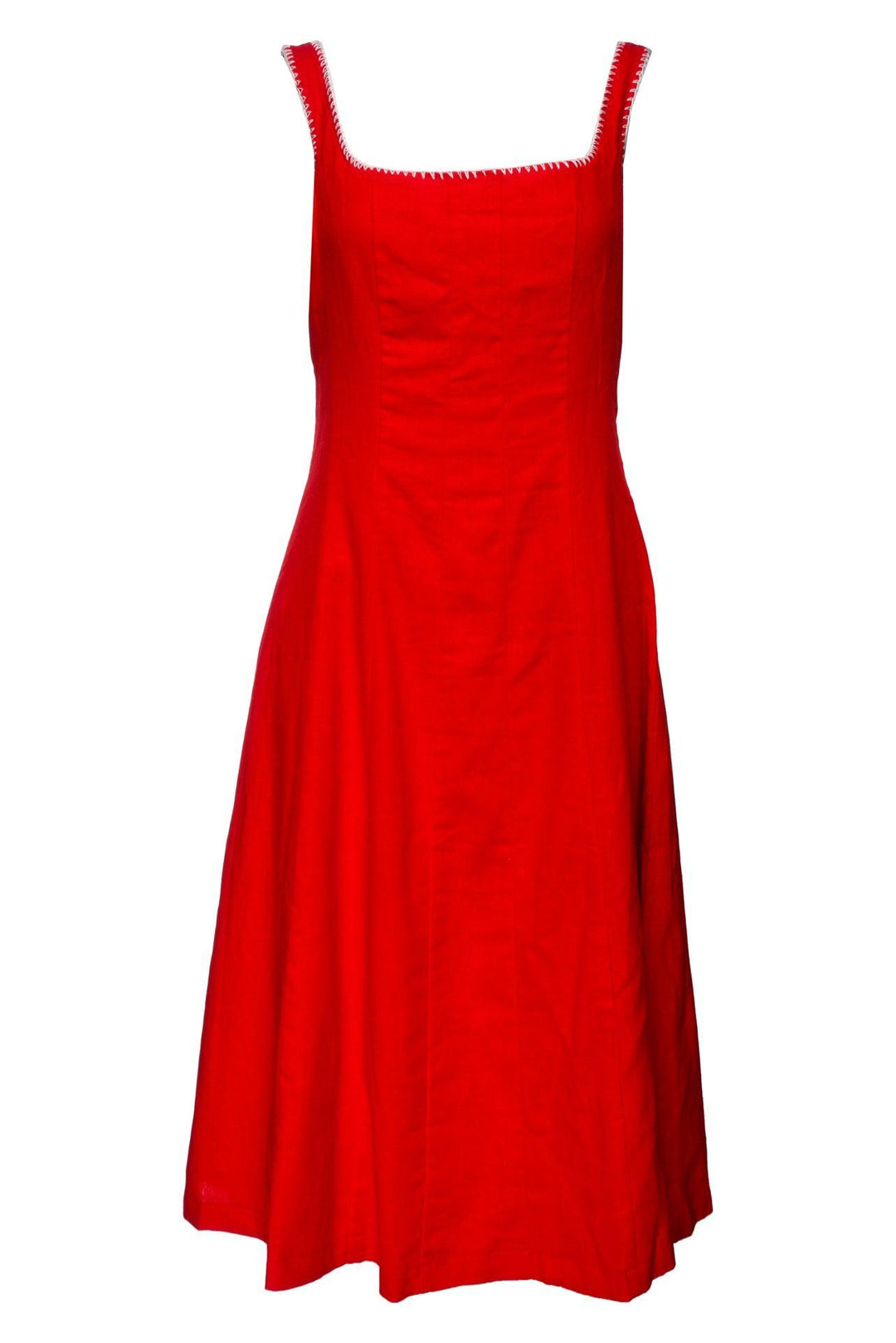 Caroline Constas Size 8 Whipstitch Midi Dress