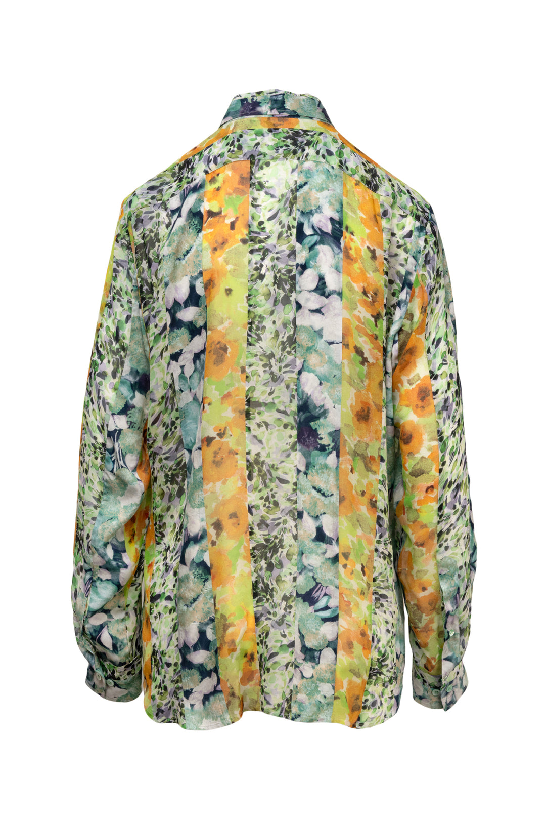 Dries Van Noten Size 40 Celinda Silk Blend Patchwork Floral Print Blouse