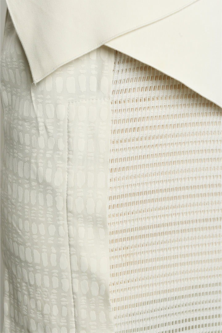 Roland Mouret Size 6 Mesh & Printed Sleeveless Midi Dress