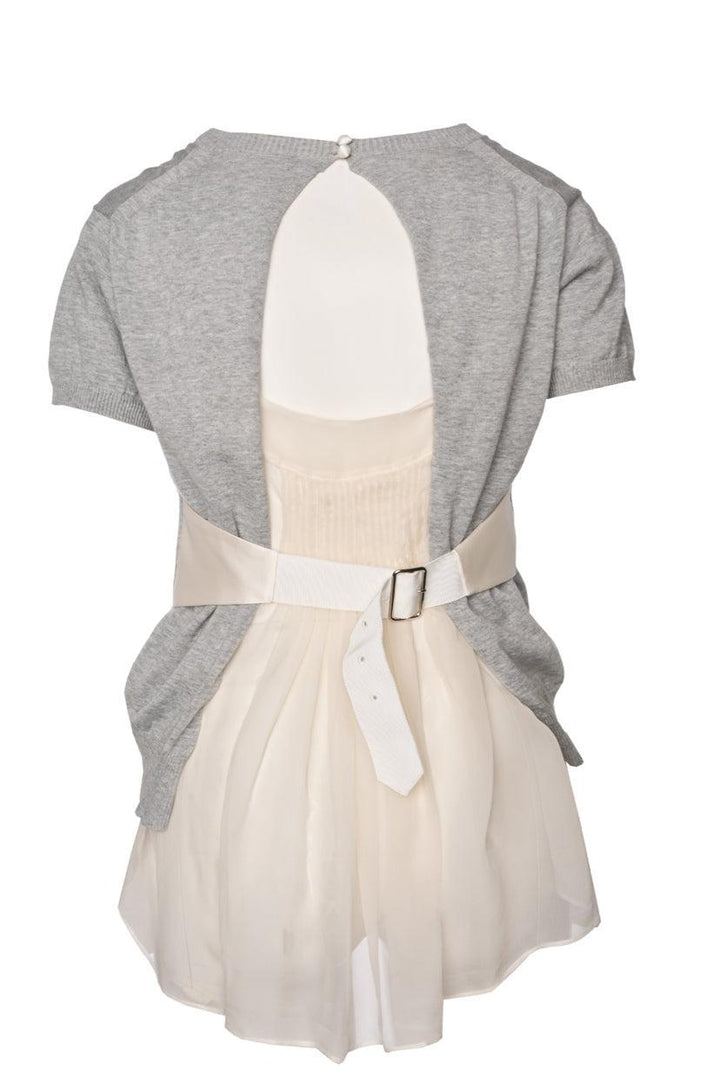 Sacai Size 3 Open Back Short Sleeve Sweater