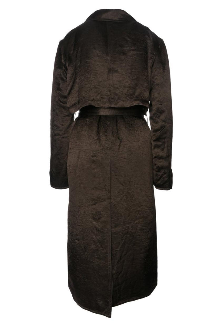 Maria McManus Size M Crinkled Satin Trench Coat