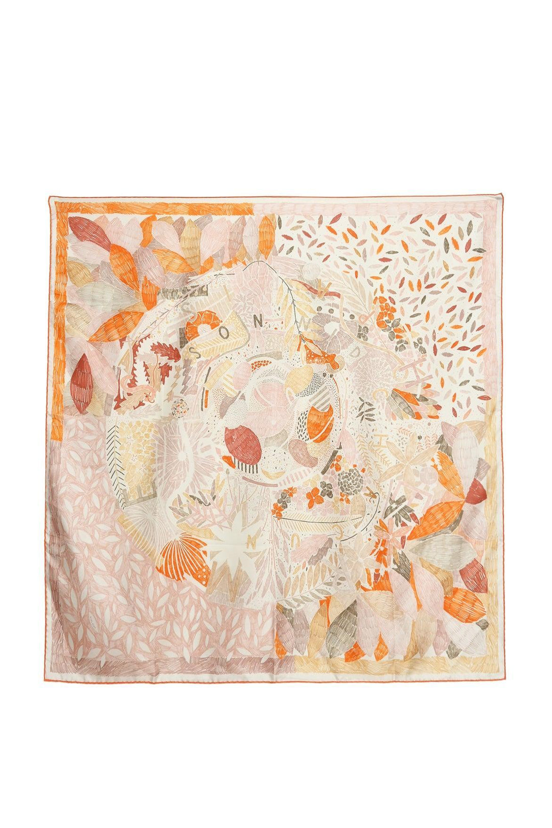 Hermes Nigel Peake Chacun Fait Son Nid 90 Silk Scarf