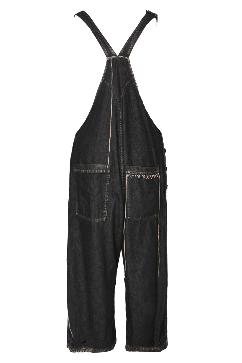 Y's Size 1 Spotted Denim Overalls