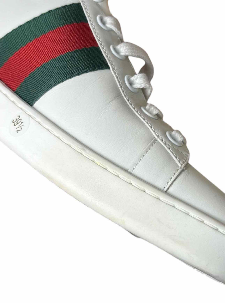 Gucci Size 39.5 Ace Leather Sneaker