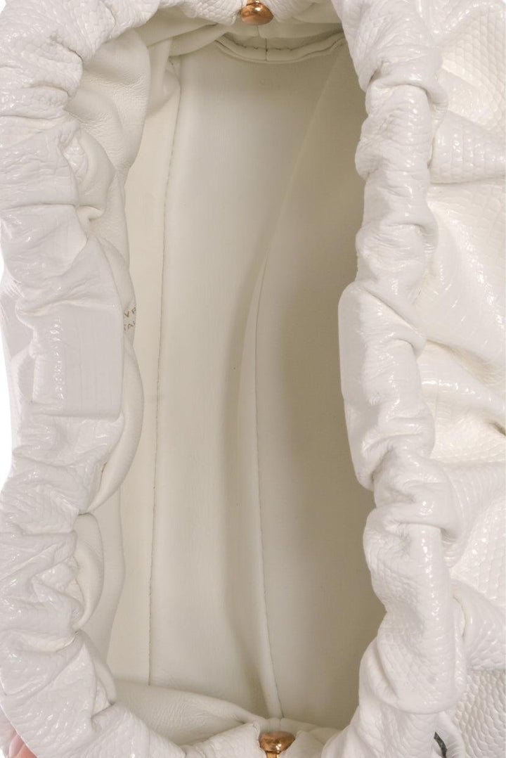 Mansur Gavriel Embossed Patent Mini Cloud Clutch Crossbody