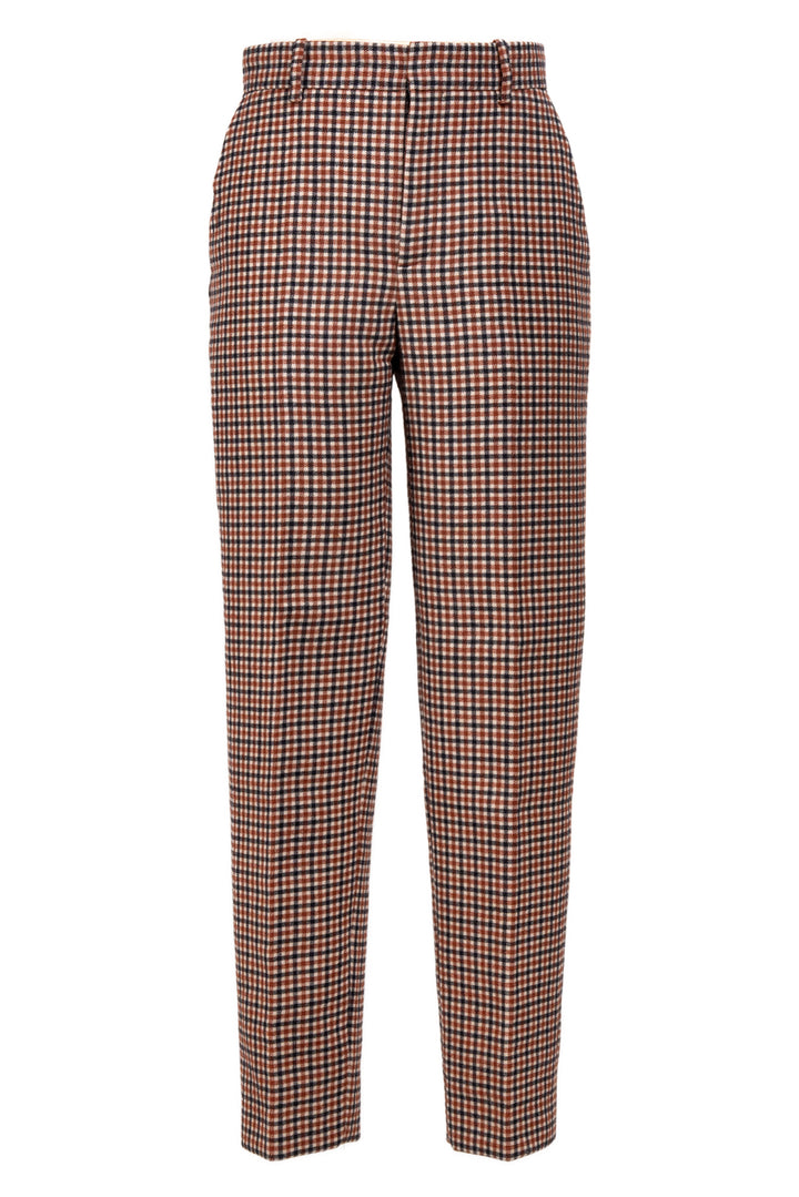 Balenciaga Size 34 2018 Check Print Wool Carrot Pants