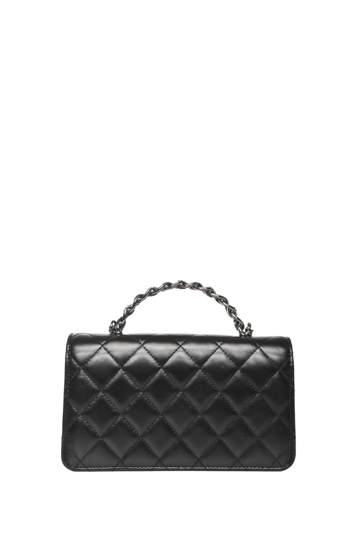 Chanel Quilted Calfskin Top Handle Wallet On Chain