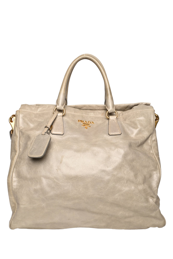 Prada Vitello Shine Leather Tote