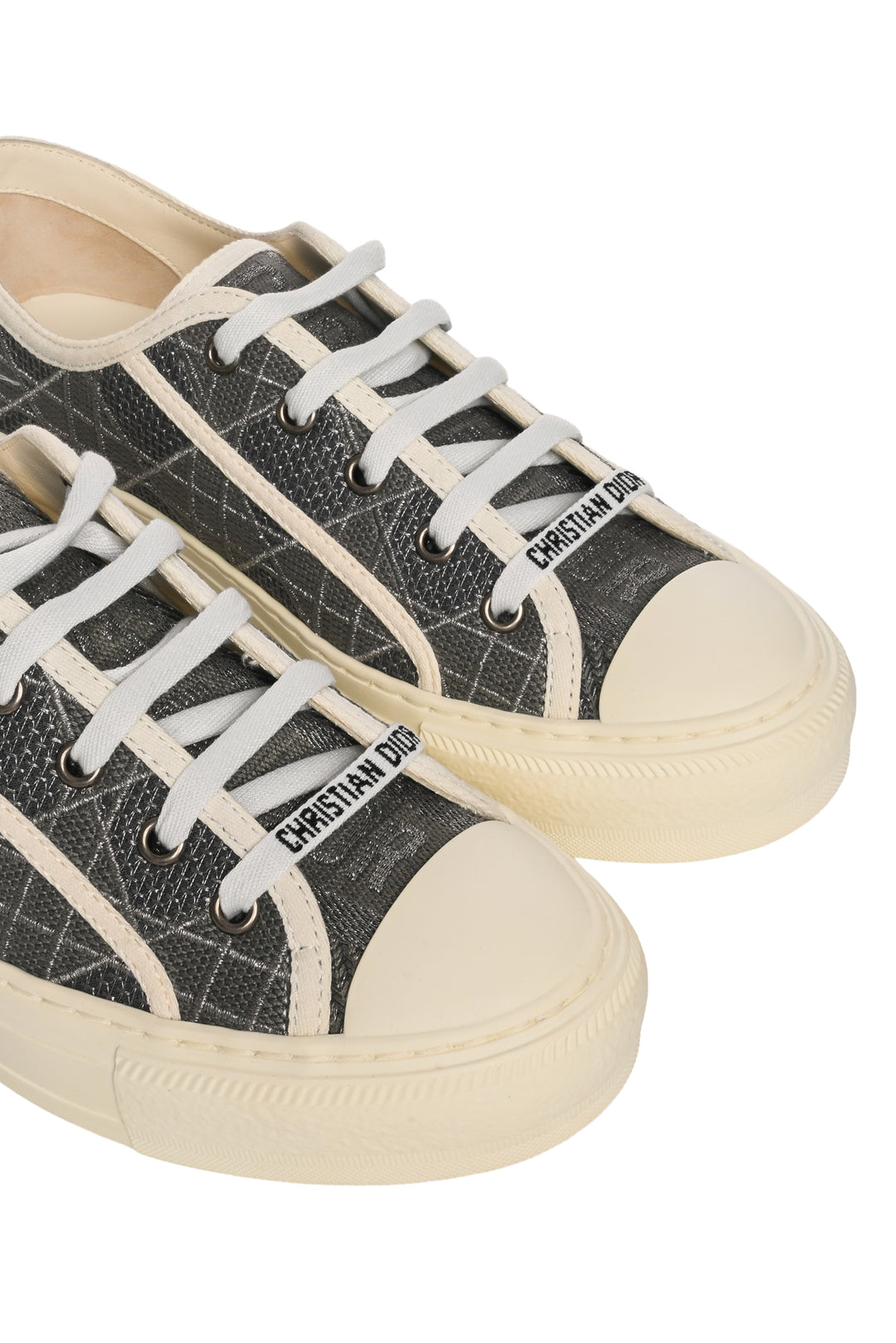 Dior Size 37.5 Laminated Canna Walk'N'Dior Sneaker