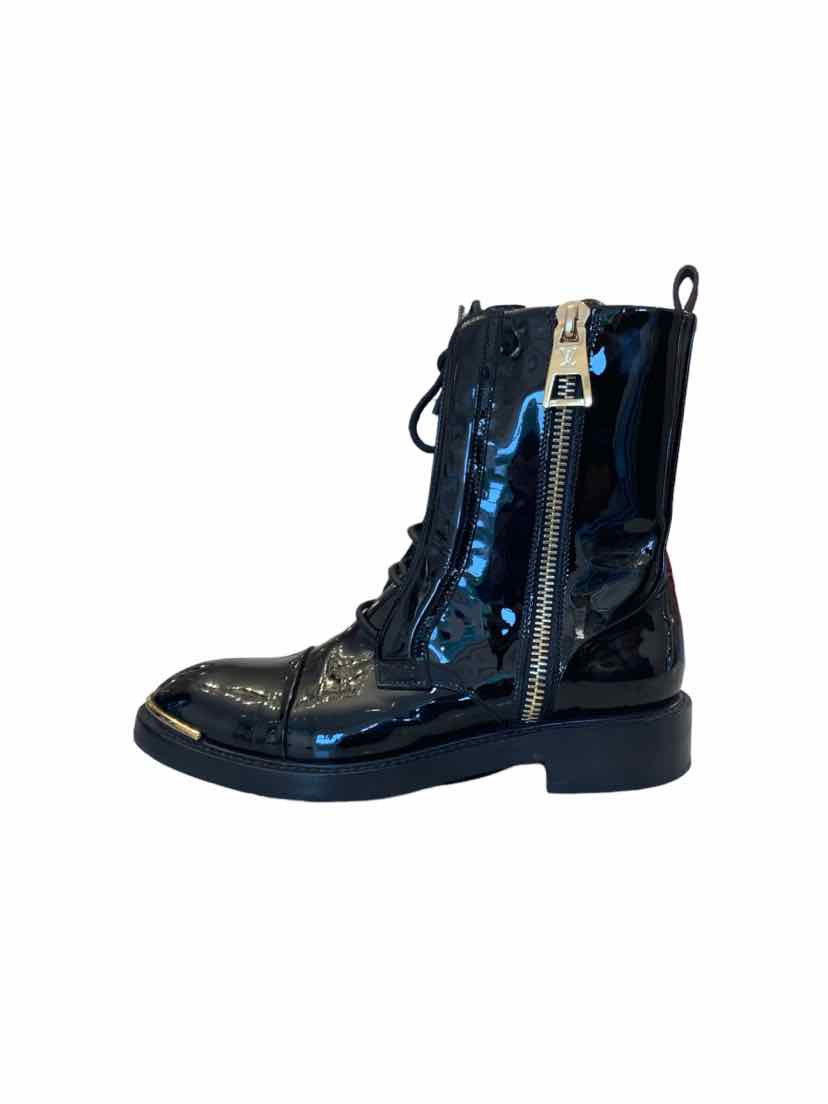 Louis Vuitton Size 36 Patent Combat Boots