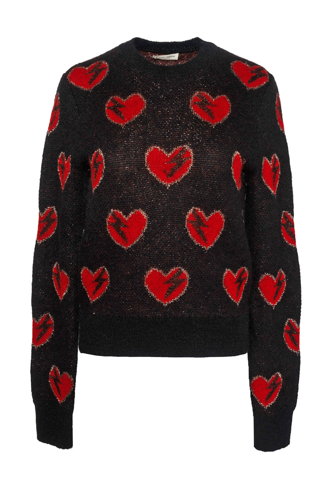 Saint Laurent Size S Heart Patterned Sweater