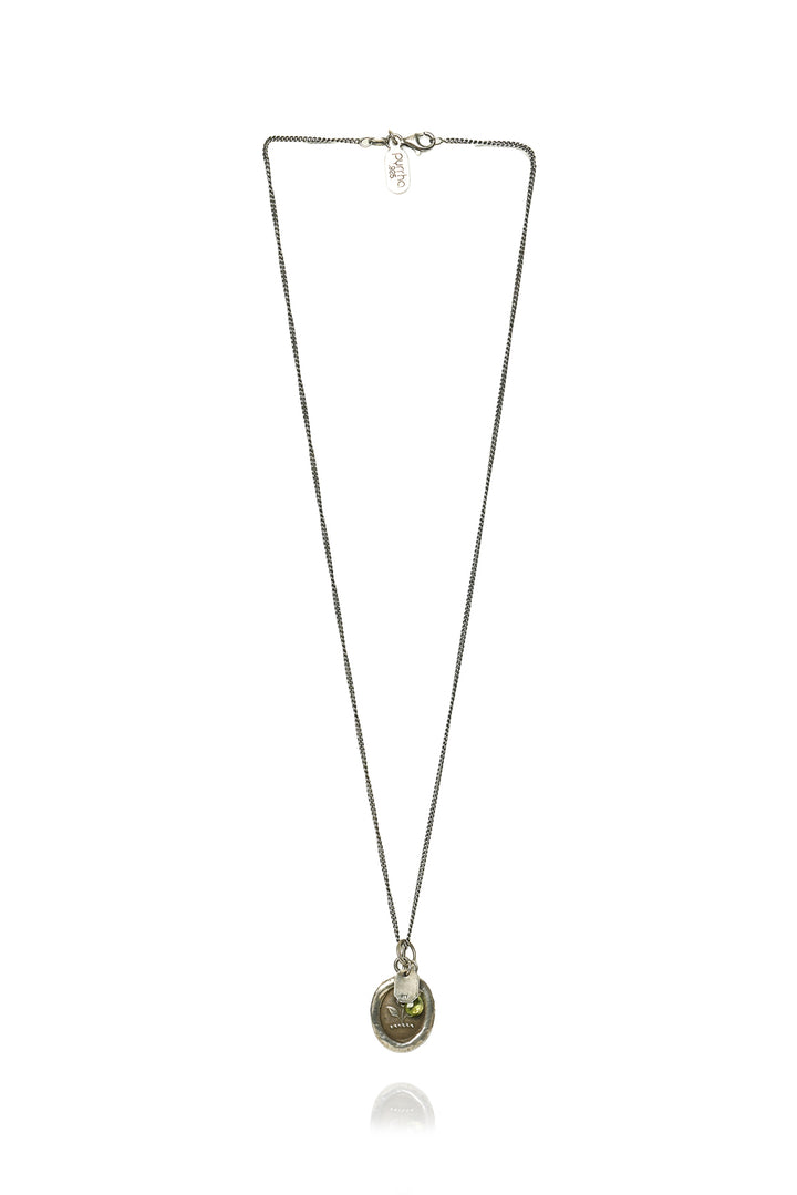 Pyrrha Flower Talisman Pendant and Charm Necklace