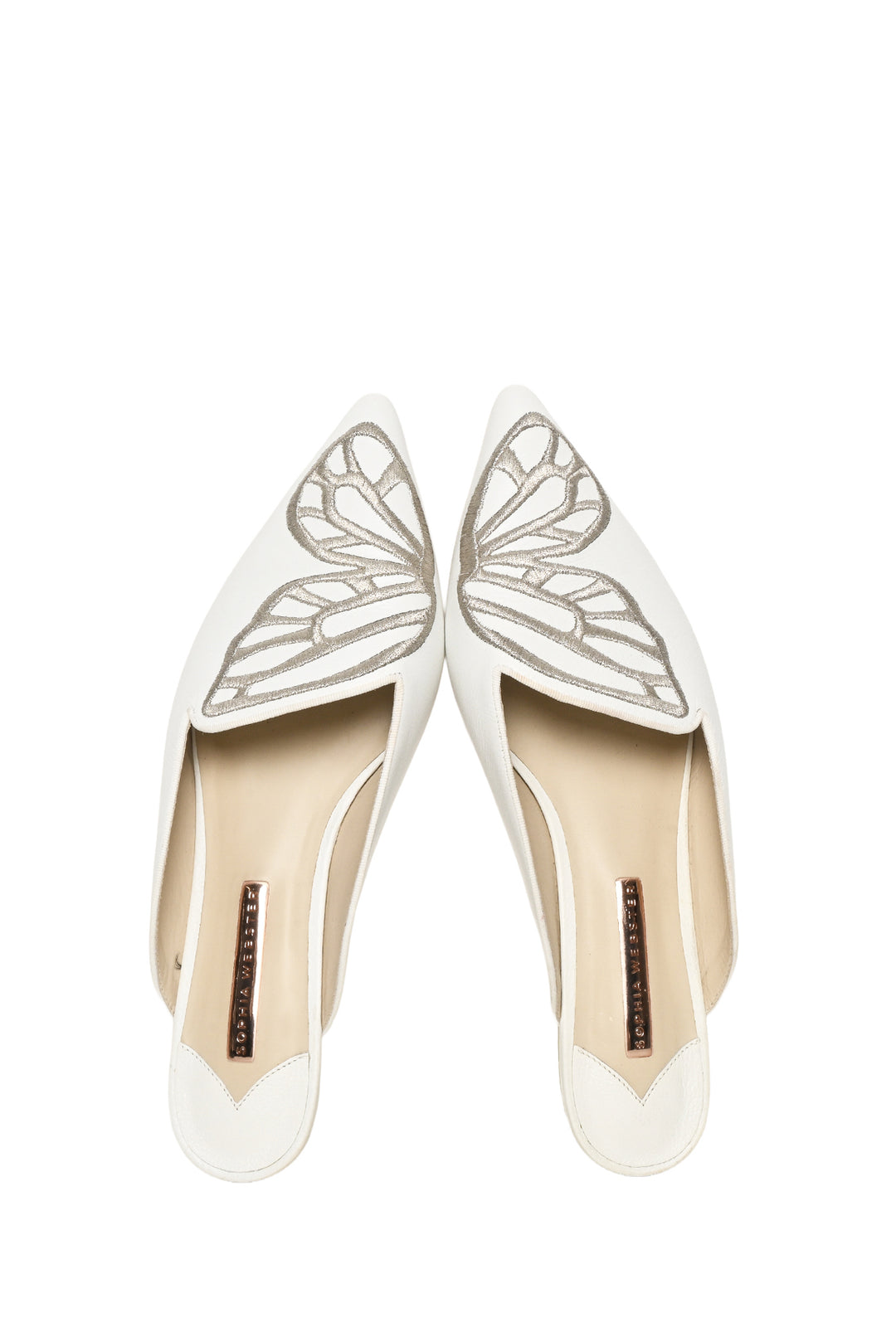 Sophia Webster Size 40 Butterfly Embroidered Bibi Flat Mules