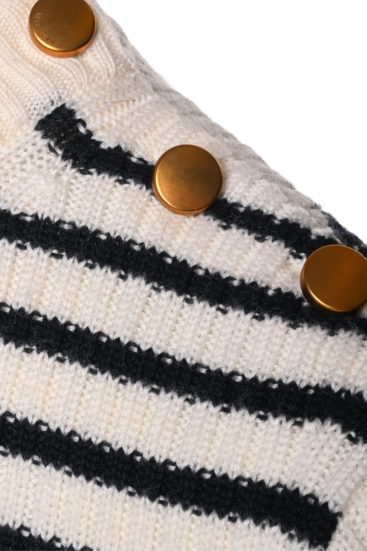 Max Mara Size M Striped Wool Sweater