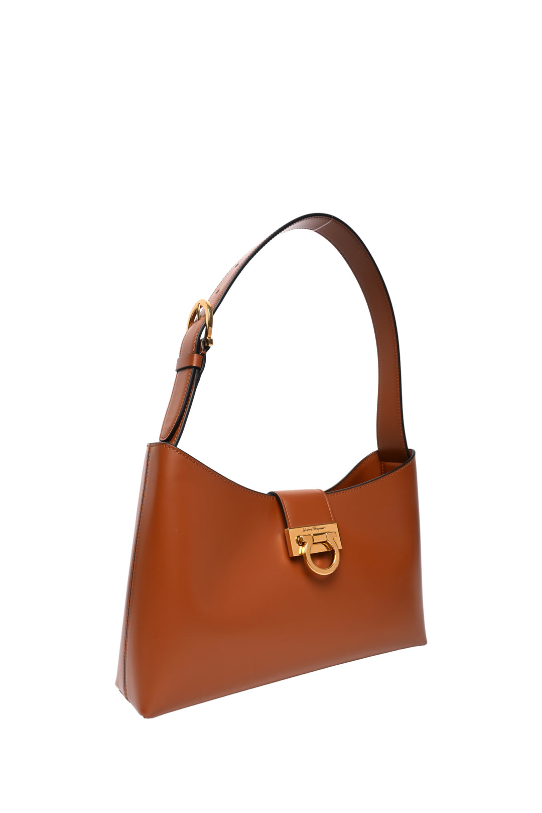 Salvatore Ferragamo Trifolio Calfskin Leather Shoulder Bag