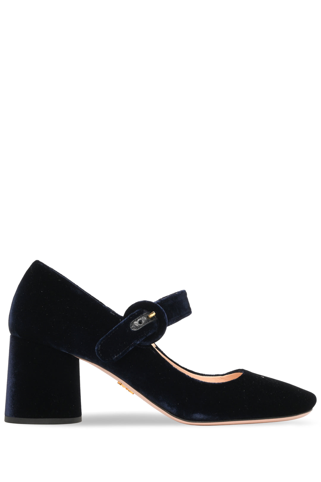 Prada Size 37.5 Velvet Mary Jane Pumps