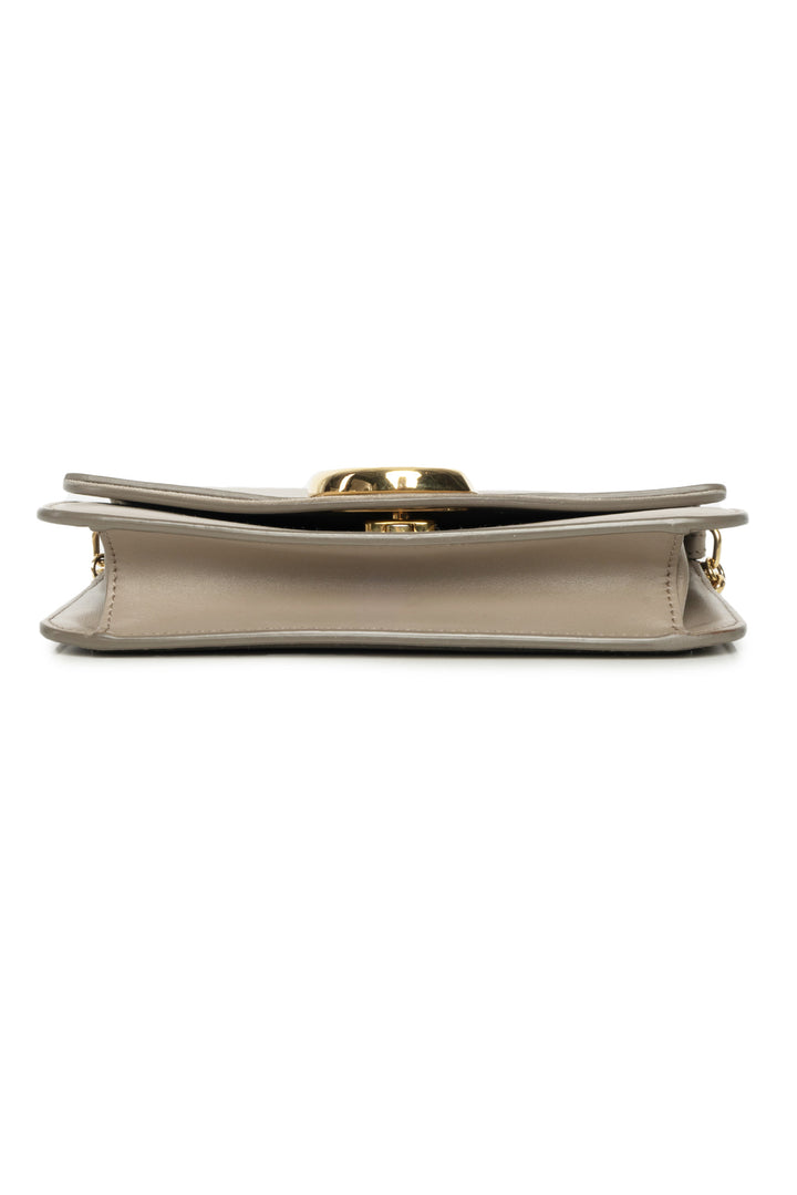 Chloe Calfskin Suede C Clutch On Chain