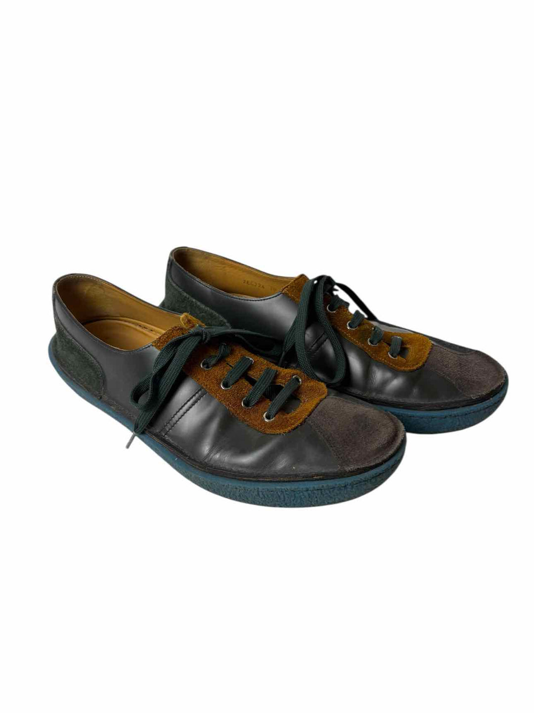 Prada Size 10 Men's Nevada Anthracite Tabac Sneakers