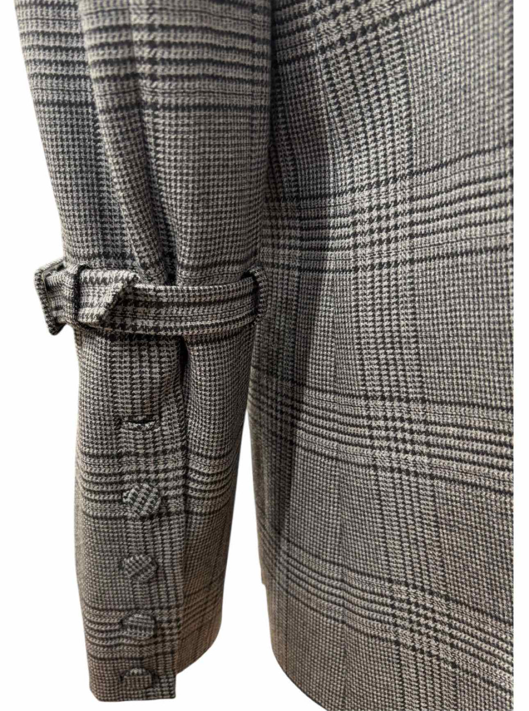 Jonathan Simkhai Size 8 Plaid Buckle Sleeve Blazer