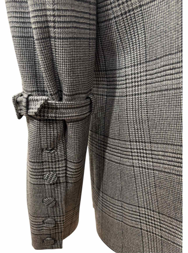 Jonathan Simkhai Size 8 Plaid Buckle Sleeve Blazer