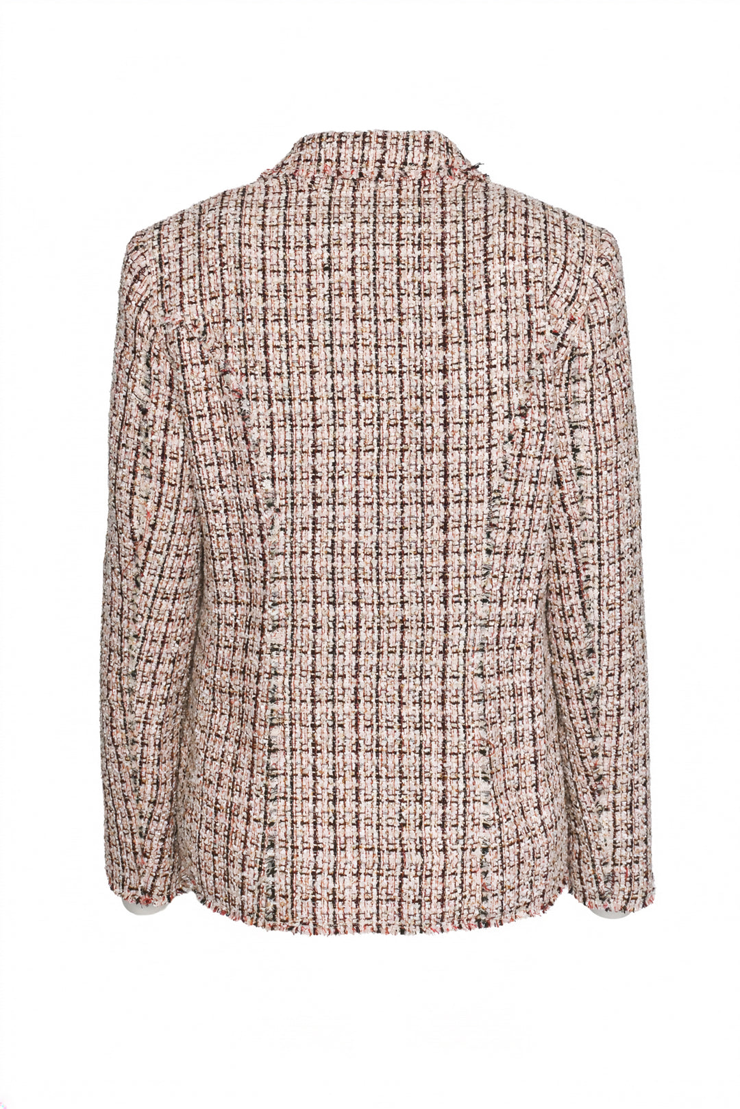 Elie Tahari Size S/M Single Breasted Tweed Raw Edge Blazer