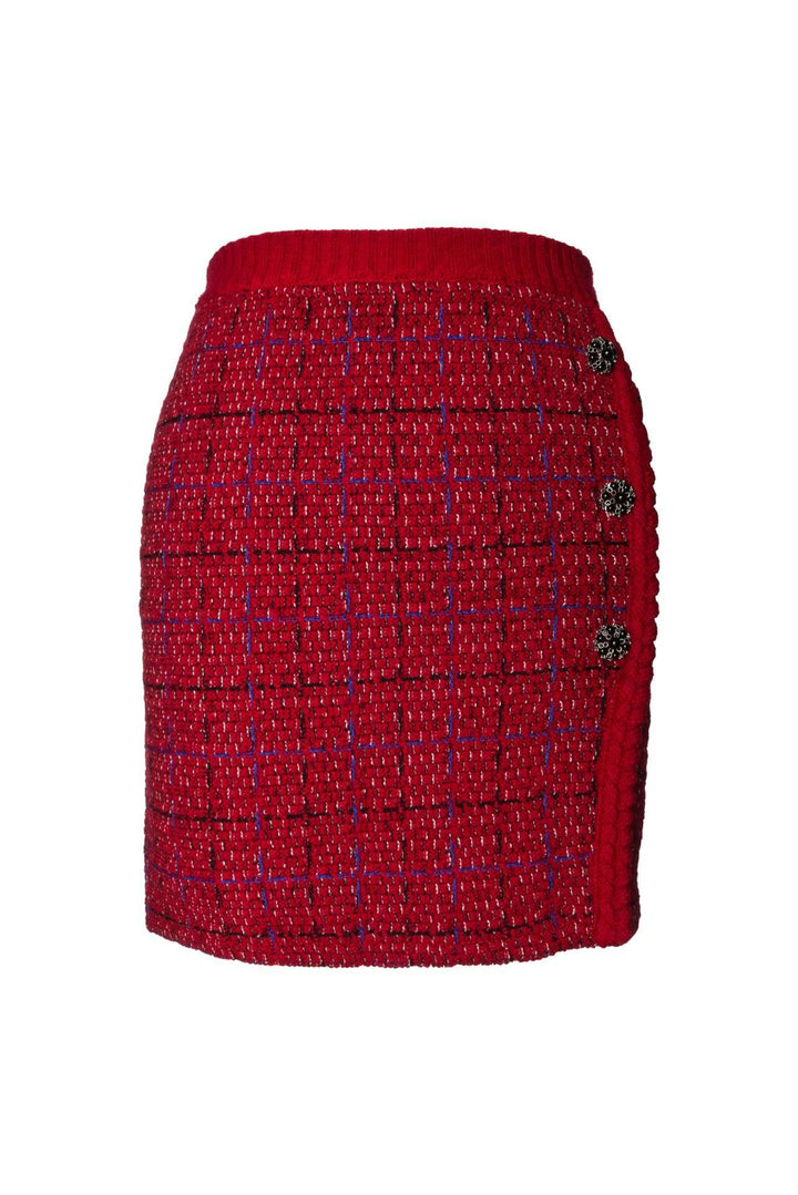 Self Portrait Size S Melange Knit Mini Skirt