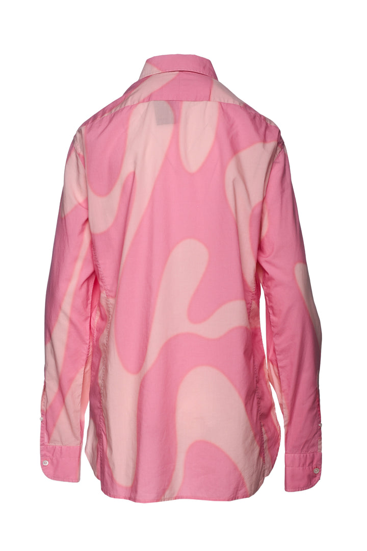 Tom Ford Size 32 Men's Wave Print Shirt Long Sleeve