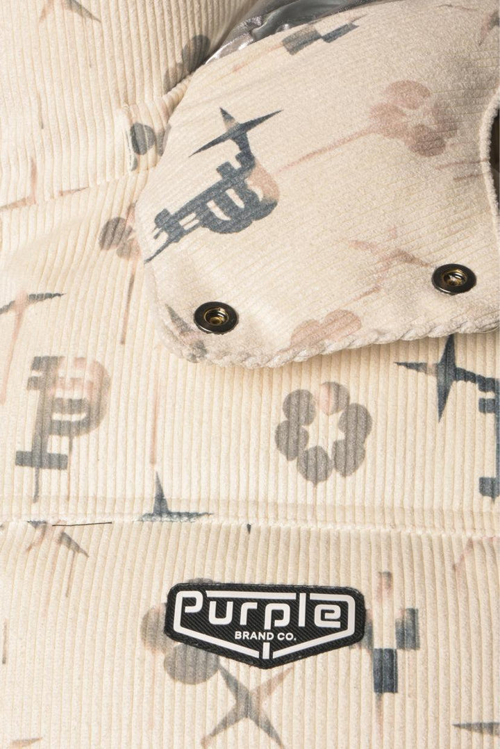 Purple Brand Men's Printed Corduroy Puffer Vest