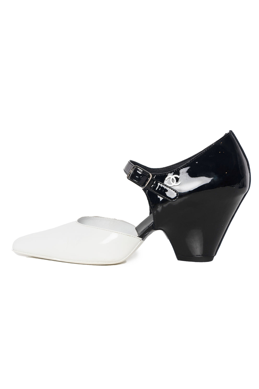 Chanel Size 37.5 2020 Cruise Collection Patent Wedge Pumps