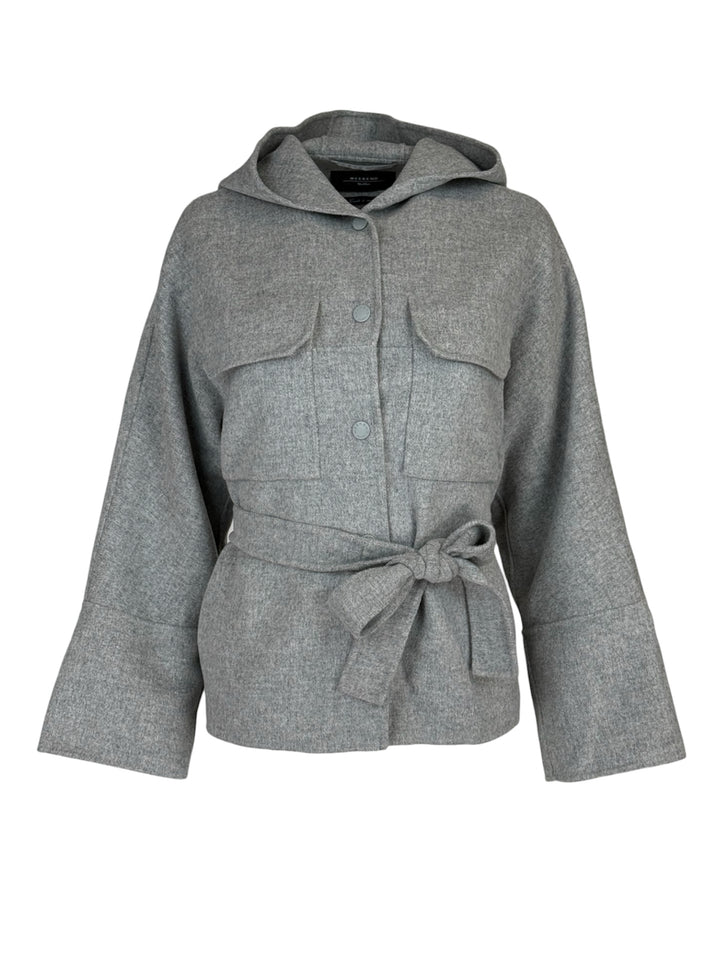 Weekend Max Mara Size 0 Bussola Wool Blend Hooded Jacket