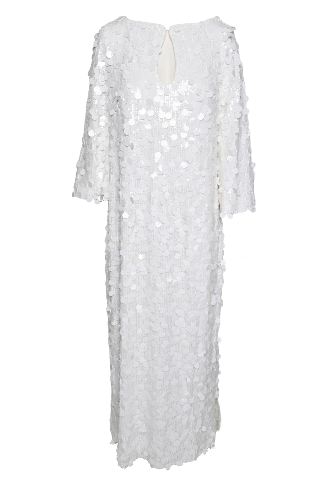 Trina Turk Size L Singles 3/4-Sleeve Keyhole Maxi Dress