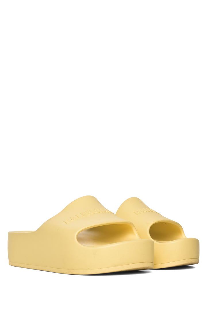 Balenciaga Size 7 Logo Platform Pool Slides