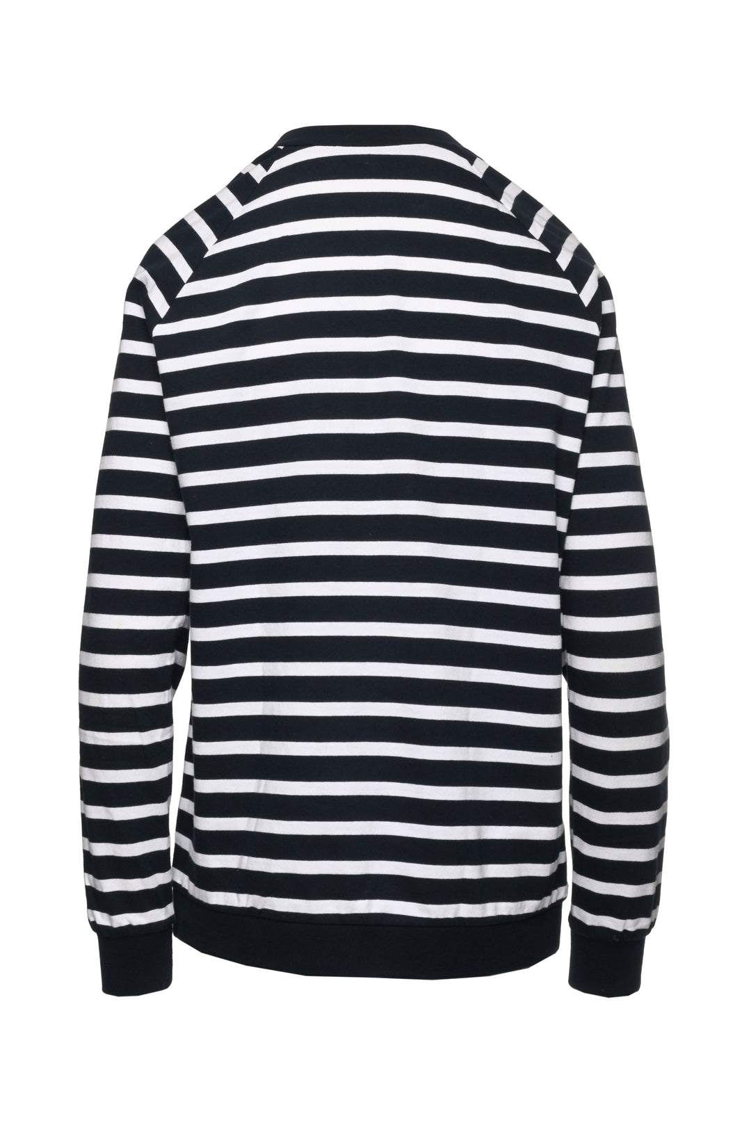 Balmain Size 42 Striped Logo Lgslv Tops