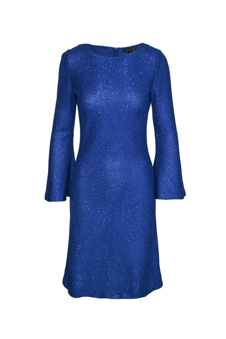 St. John Size 2 Sequin Embellished Wide Sleeve Midi Dress