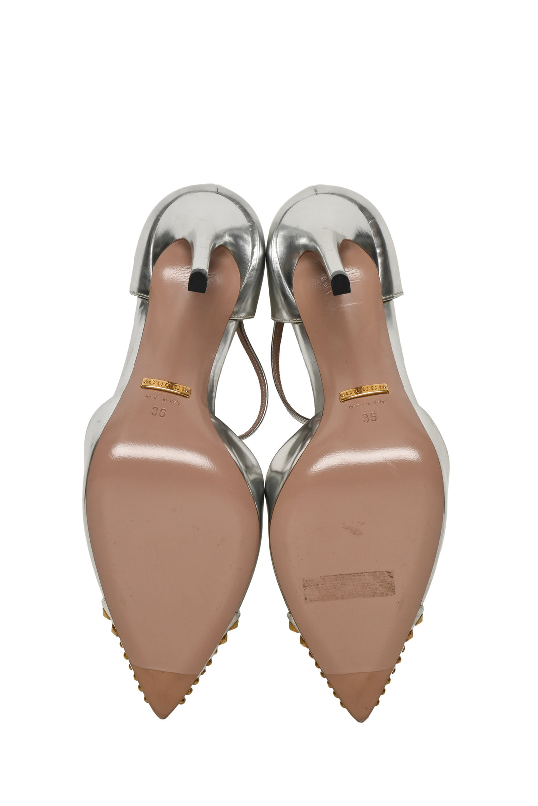 Gucci Size 36 Studded T-Strap Pumps