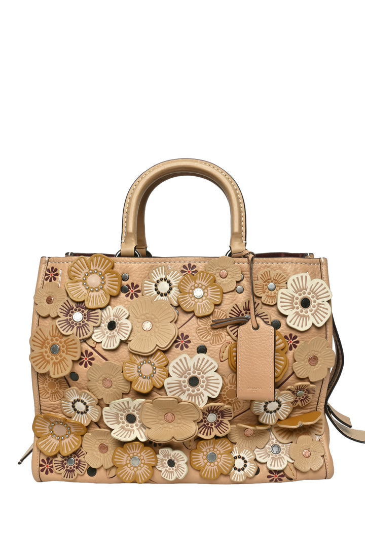 Coach 1941 Tea Rose Applique Rogue Shoulder Bag